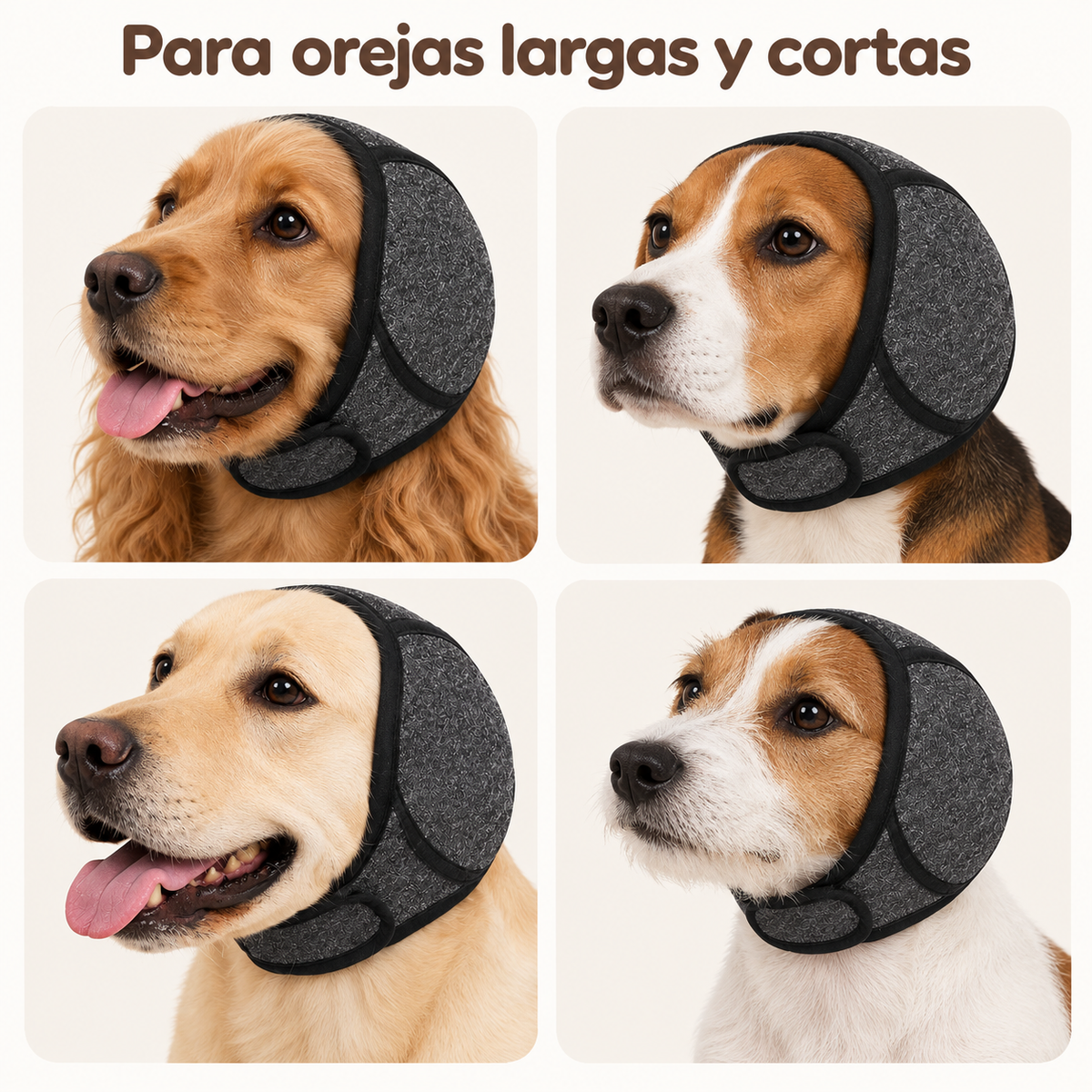 Orejeras calmantes antirruido para perros